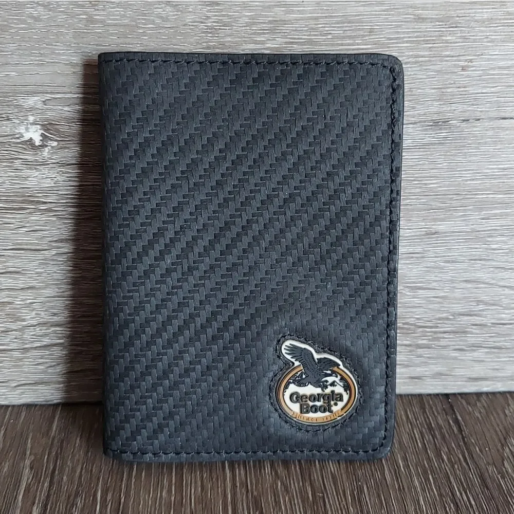 Georgia Boot Black Bi-Fold Card Wallet